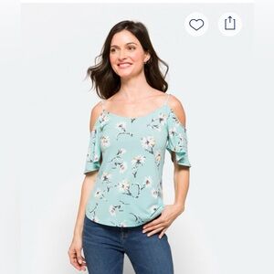 KAILEIGH
Valette Back Detail Cold Shoulder Knit Top